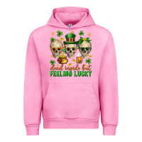 Fuchsia Pink Dead inside but feeling lucky st. patricks day Urban Hoodie - Neo Western