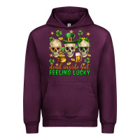 Mauve Wine Dead inside but feeling lucky st. patricks day Urban Hoodie - Neo Western