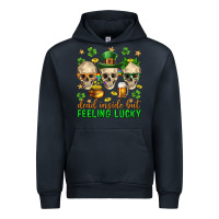 Navy Dead inside but feeling lucky st. patricks day Urban Hoodie - Neo Western