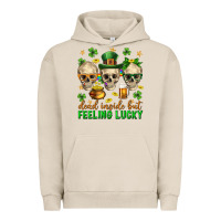 Pigment French Oak Dead inside but feeling lucky st. patricks day Urban Hoodie - Neo Western