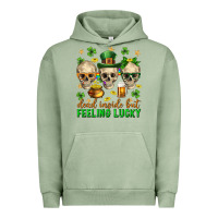 Pigment Oil Green Dead inside but feeling lucky st. patricks day Urban Hoodie - Neo Western