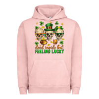 Pigment Salmon Dead inside but feeling lucky st. patricks day Urban Hoodie - Neo Western