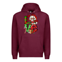 Burgundy love gnomes Premium Hoodie - FaDigitalArtStudio