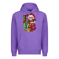 Purple love gnomes Premium Hoodie - FaDigitalArtStudio