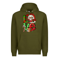 Army Green love gnomes Premium Hoodie - FaDigitalArtStudio