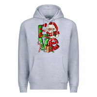 Heather Grey love gnomes Premium Hoodie - FaDigitalArtStudio