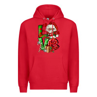 Red love gnomes Premium Hoodie - FaDigitalArtStudio
