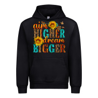Black aim higher dream bigger Urban Hoodie - HRA Design Shop
