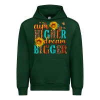 Forest Green aim higher dream bigger Urban Hoodie - HRA Design Shop