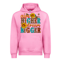 Fuchsia Pink aim higher dream bigger Urban Hoodie - HRA Design Shop
