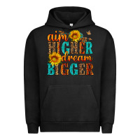 Pigment Black aim higher dream bigger Urban Hoodie - HRA Design Shop