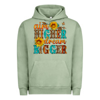 Pigment Oil Green aim higher dream bigger Urban Hoodie - HRA Design Shop