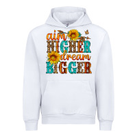 White aim higher dream bigger Urban Hoodie - HRA Design Shop