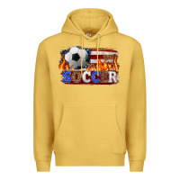 Antique Gold western american flag soccer Premium Hoodie - HRA Design Shop