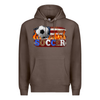 Coffee western american flag soccer Premium Hoodie - HRA Design Shop
