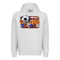 Dove Grey western american flag soccer Premium Hoodie - HRA Design Shop