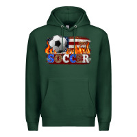 Sports Green western american flag soccer Premium Hoodie - HRA Design Shop