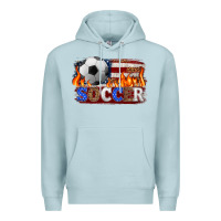 Blue Mist western american flag soccer Premium Hoodie - HRA Design Shop