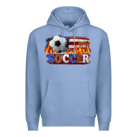Colony Blue western american flag soccer Premium Hoodie - HRA Design Shop