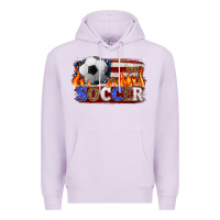 Lilac western american flag soccer Premium Hoodie - HRA Design Shop