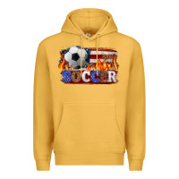 Mustard western american flag soccer Premium Hoodie - HRA Design Shop