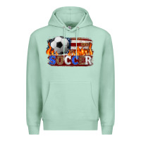Seafoam western american flag soccer Premium Hoodie - HRA Design Shop