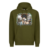 Army Green stay focused Premium Hoodie - SublimationCraftShop