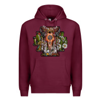 Burgundy stay wild Premium Hoodie - SublimationCraftShop