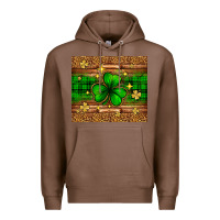 Chestnut St. Patrick's Day shamrock leopard Premium Hoodie - Neo Western