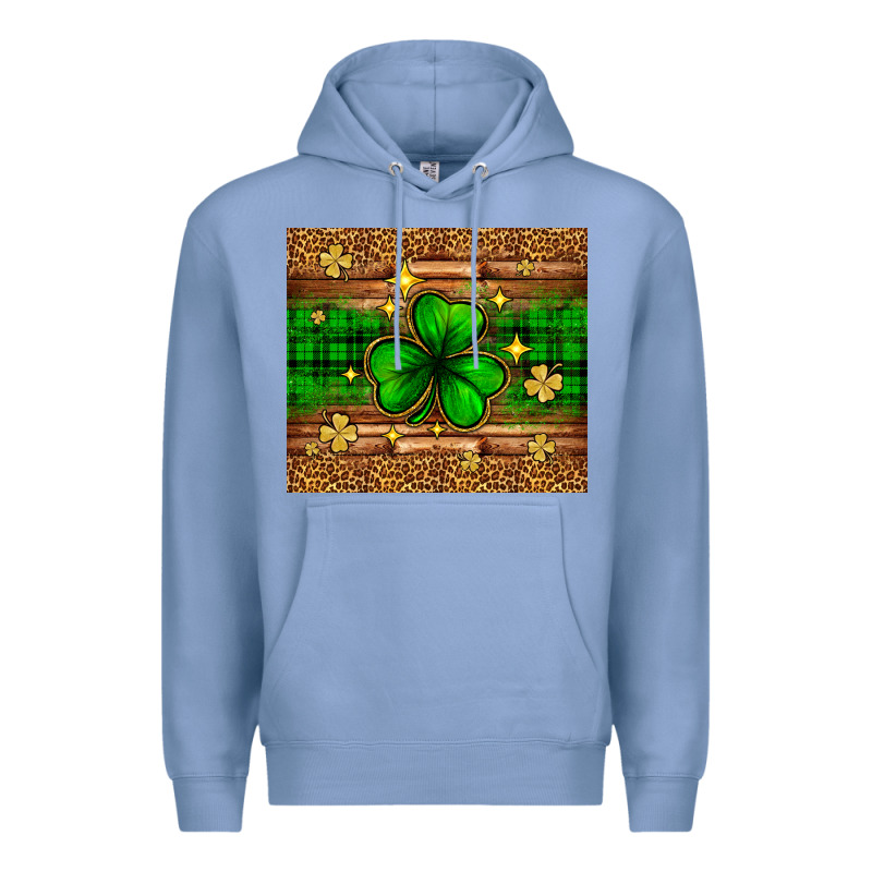 St. Patrick's Day Shamrock Leopard Premium Hoodie by Neo Western | Teevron