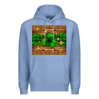 Colony Blue St. Patrick's Day shamrock leopard Premium Hoodie - Neo Western