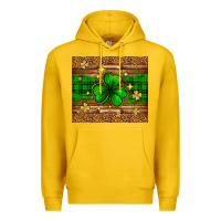 Lemon St. Patrick's Day shamrock leopard Premium Hoodie - Neo Western