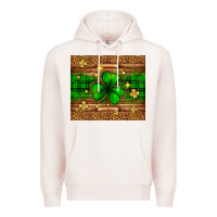 Pale Pink St. Patrick's Day shamrock leopard Premium Hoodie - Neo Western
