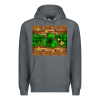 Rock St. Patrick's Day shamrock leopard Premium Hoodie - Neo Western