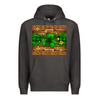 Smoke St. Patrick's Day shamrock leopard Premium Hoodie - Neo Western