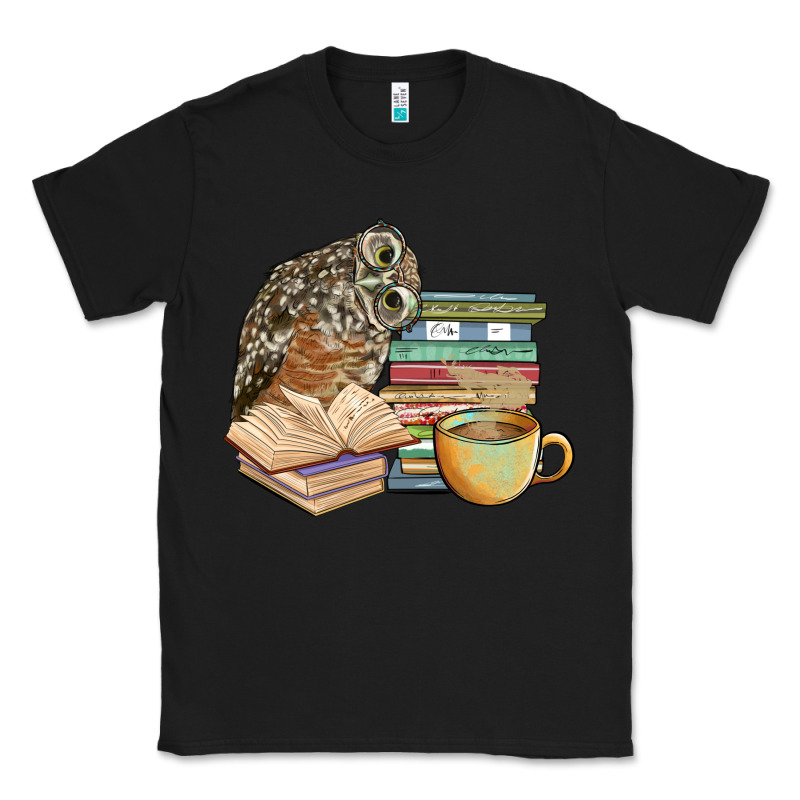 Owl And Books Classic Tee by BarkalooDesign | Teevron