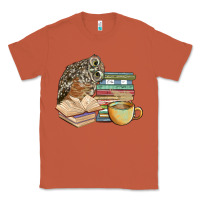 Copper owl and books Classic Tee - BarkalooDesign