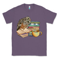 Lavender owl and books Classic Tee - BarkalooDesign