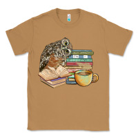 Toasted Coconut owl and books Classic Tee - BarkalooDesign