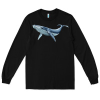 Black humpback whale Long Sleeve Tee - BarkalooDesign