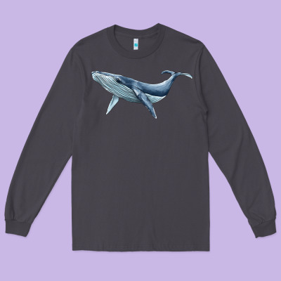 Humpback Whale Long Sleeve Tee Designed By Barkaloodesign