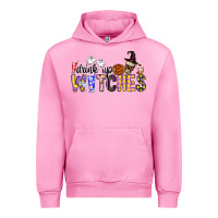 Fuchsia Pink Drink Up Witches Urban Hoodie - CowhideDigitalArt