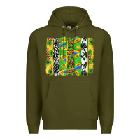 Army Green St. Patrick's Day brushstrokes Premium Hoodie - Neo Western