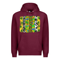 Burgundy St. Patrick's Day brushstrokes Premium Hoodie - Neo Western