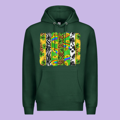 St. Patrick's Day Brushstrokes Premium Hoodie Designed By Neo Western