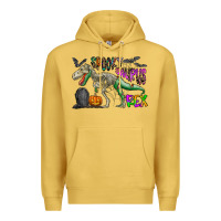 Antique Gold spooky saurus rex Premium Hoodie - CowhideDigitalArt