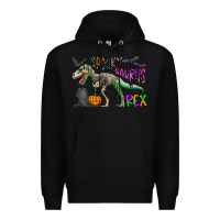 Black spooky saurus rex Premium Hoodie - CowhideDigitalArt