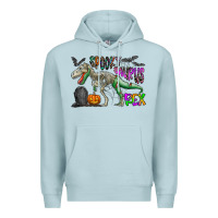 Blue Mist spooky saurus rex Premium Hoodie - CowhideDigitalArt