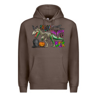 Coffee spooky saurus rex Premium Hoodie - CowhideDigitalArt