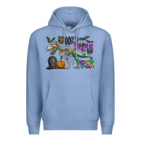 Colony Blue spooky saurus rex Premium Hoodie - CowhideDigitalArt